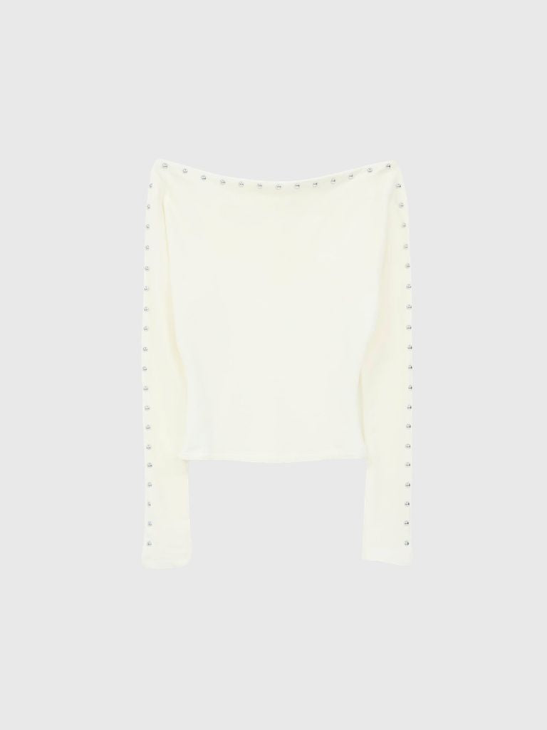 studs off shoulder tops