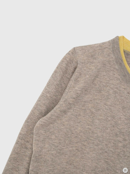 layered panel cardigan