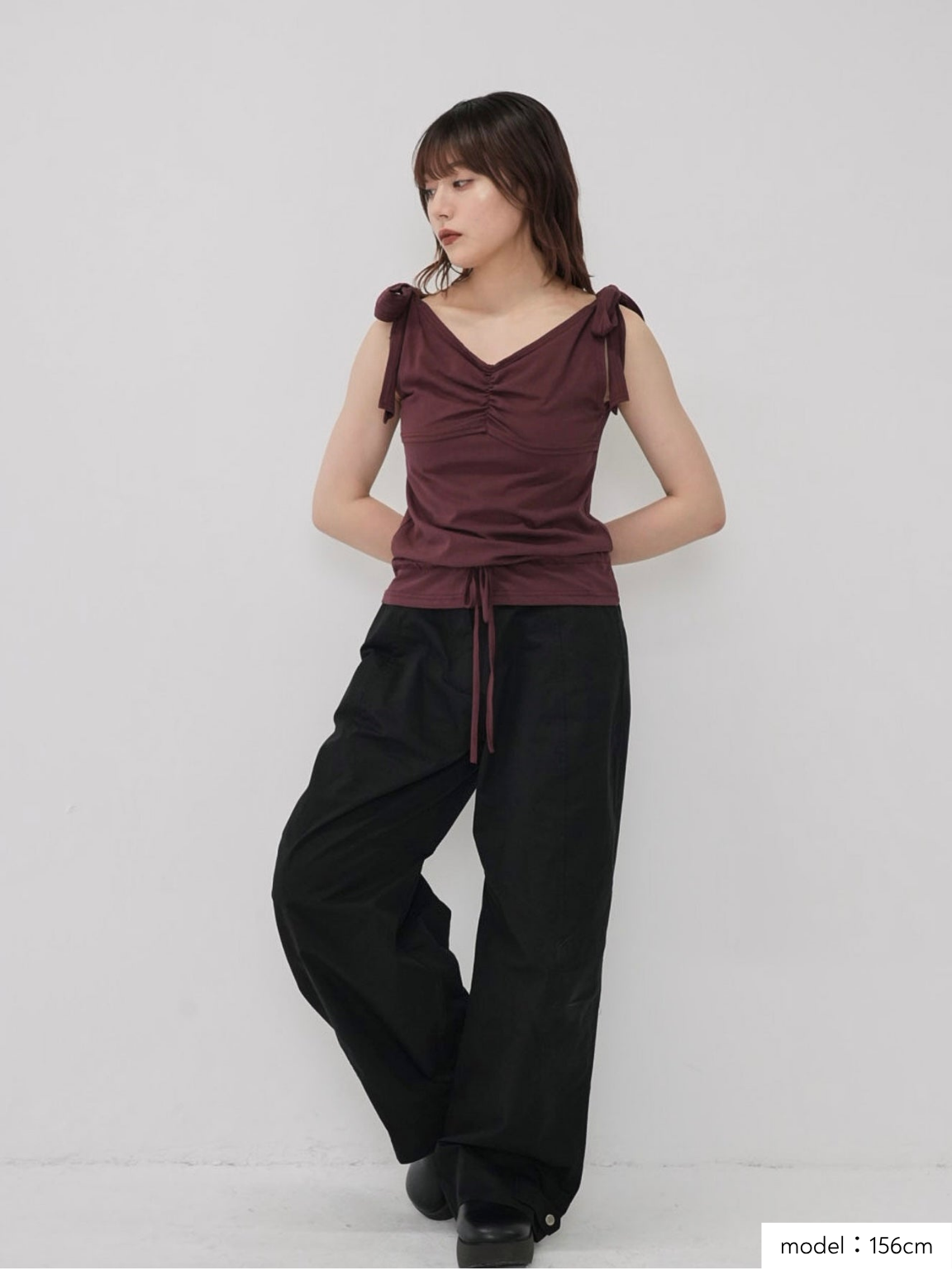 ribbon strap gather tops