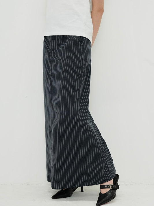 stripe long skirt