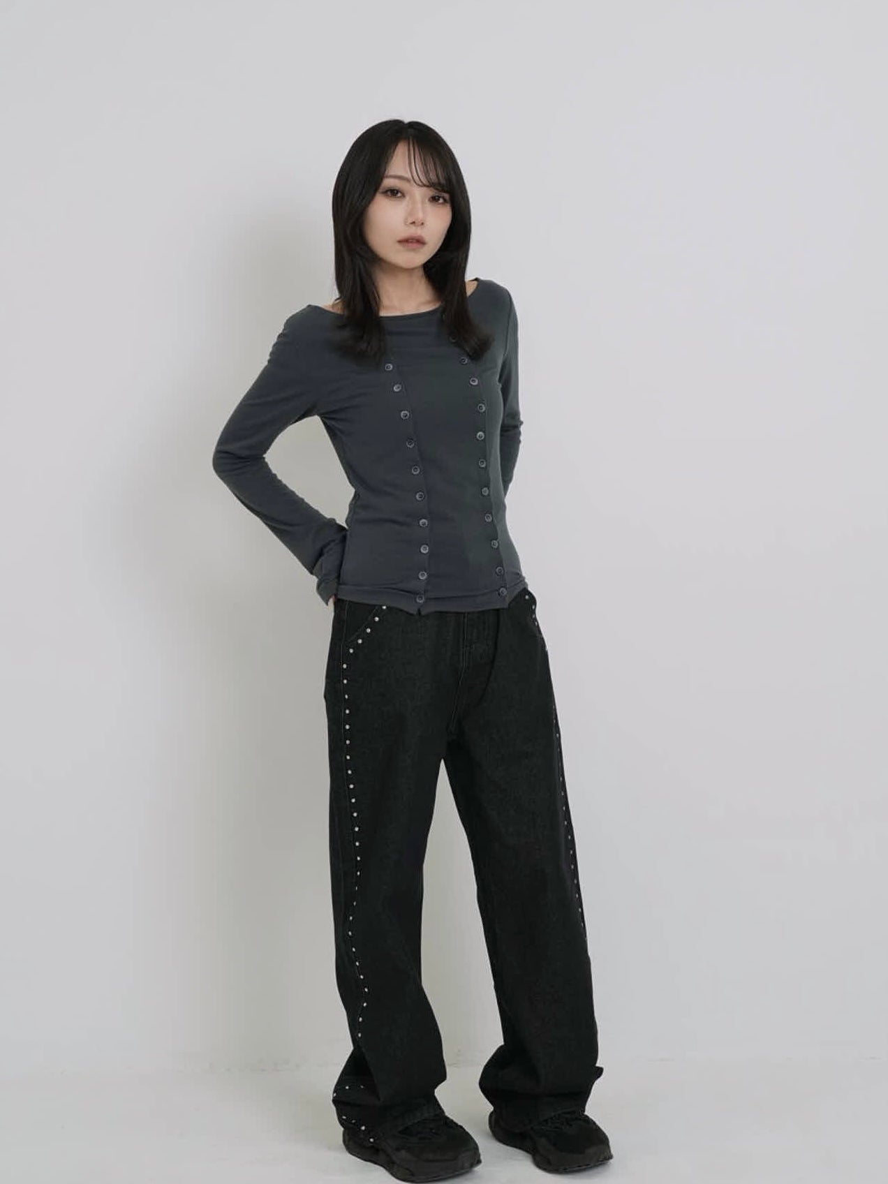 double row button tops