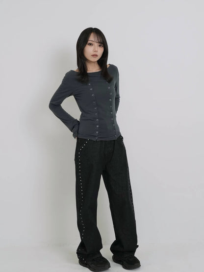 double row button tops