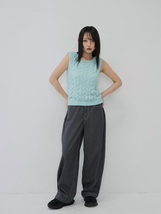 openwork sleeveless