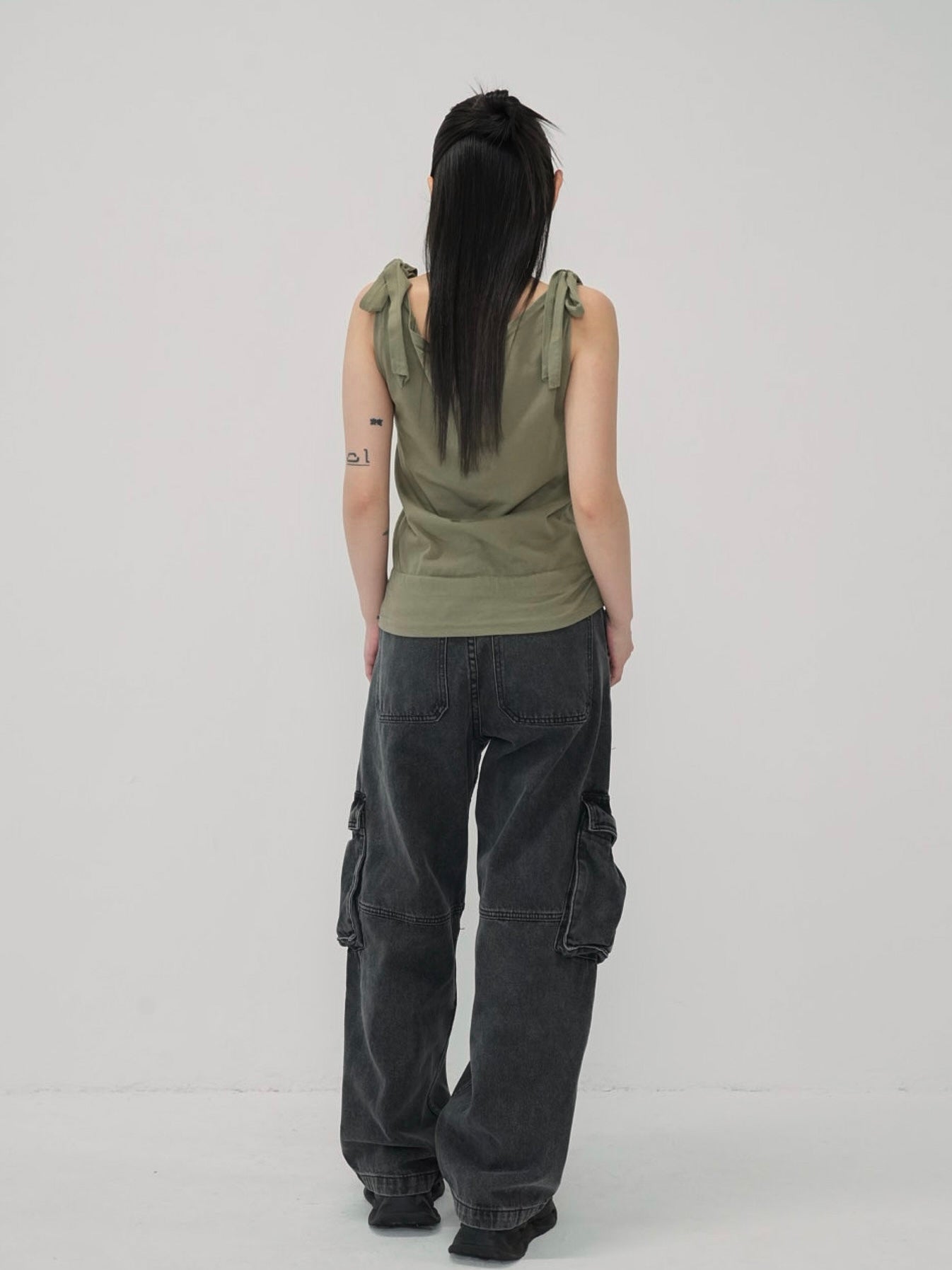 ribbon strap gather tops
