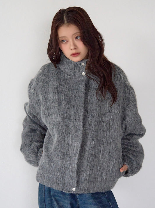 mohair tuck blouson