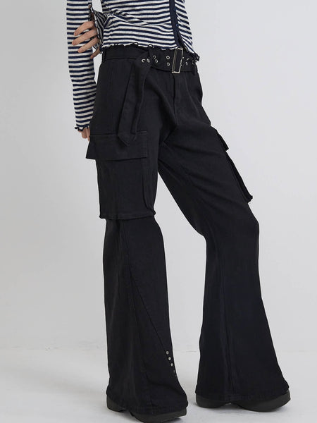 パンツ belt stud bootcut pants belt stud bootcut pants – enewdnina