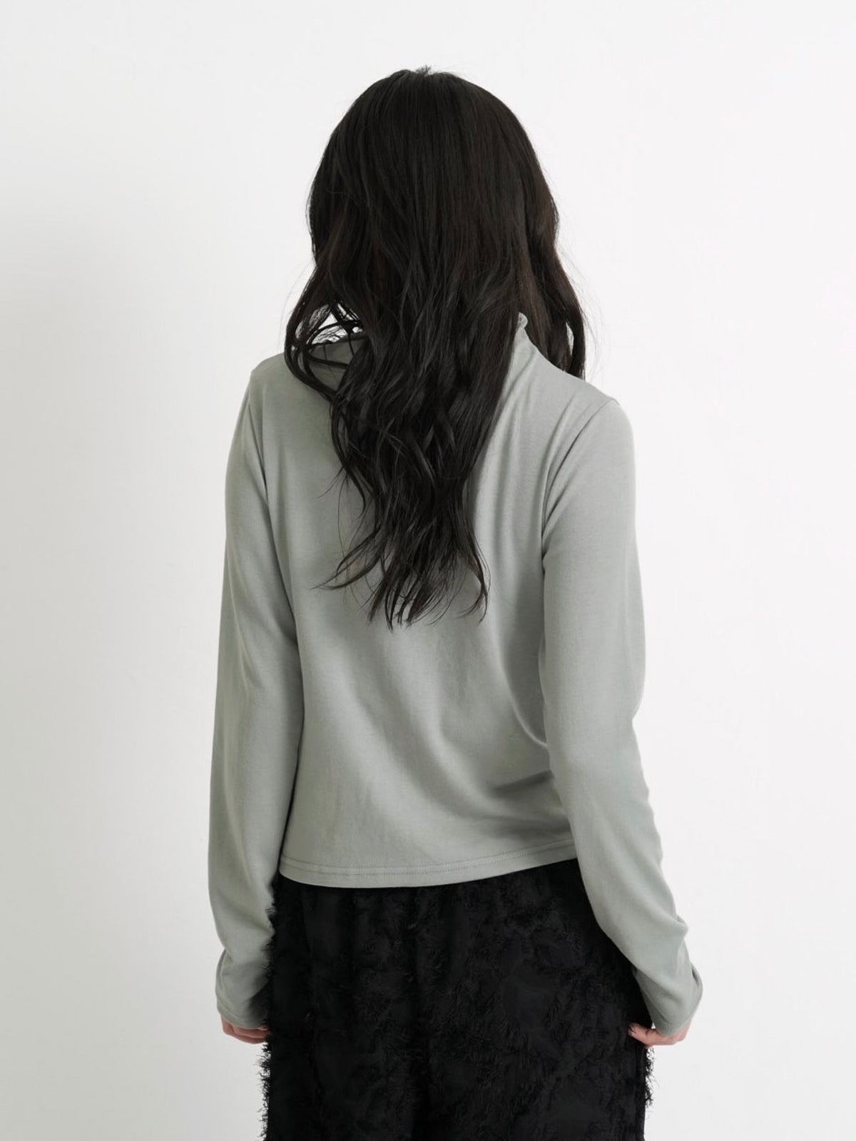 high neck fitted cardigan