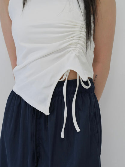 one side draw tops