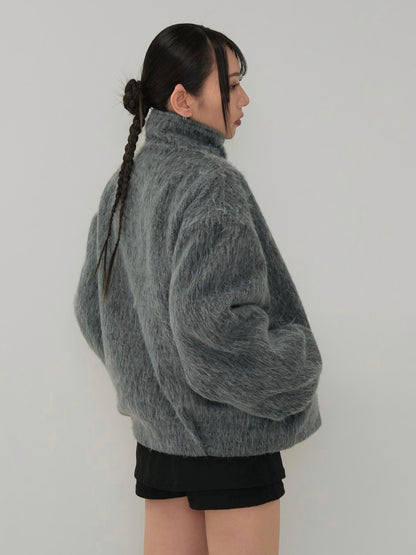 mohair tuck blouson