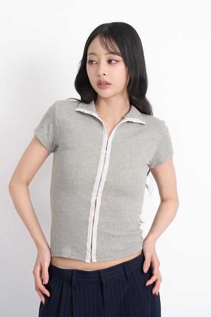 slim hook detail tops
