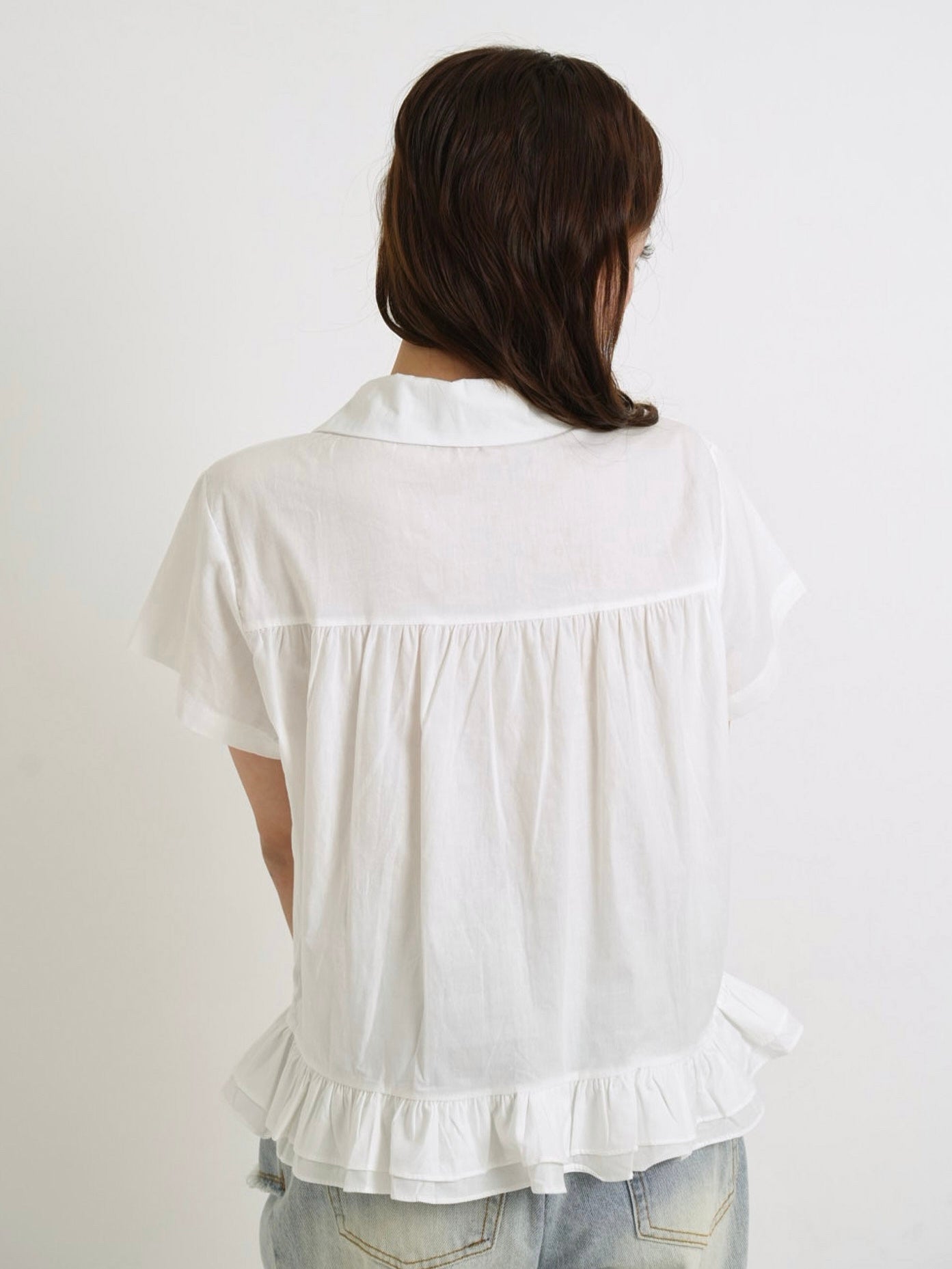 gather frill blouse