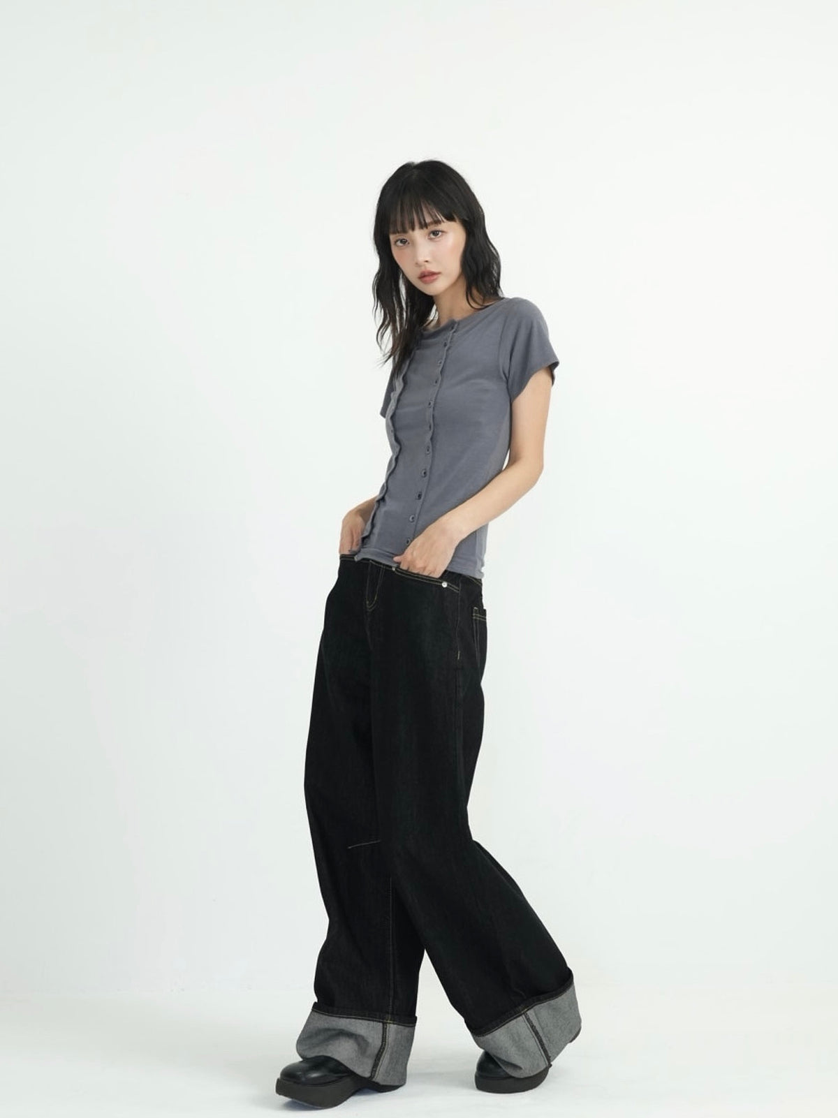 double button tops