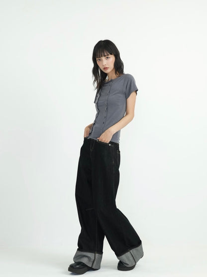 double button tops