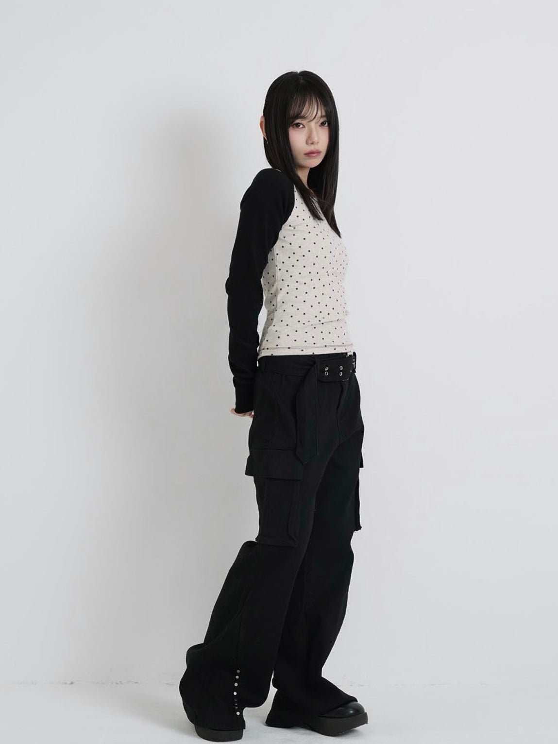 star dot raglan tops｜星ドット柄ラグランスリーブ｜通年・大人