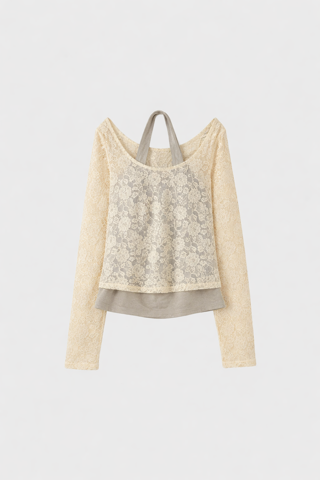 layered lace halter tops