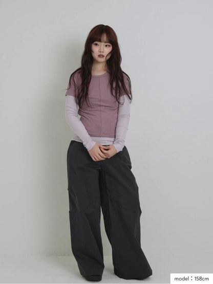 contrast layered tops