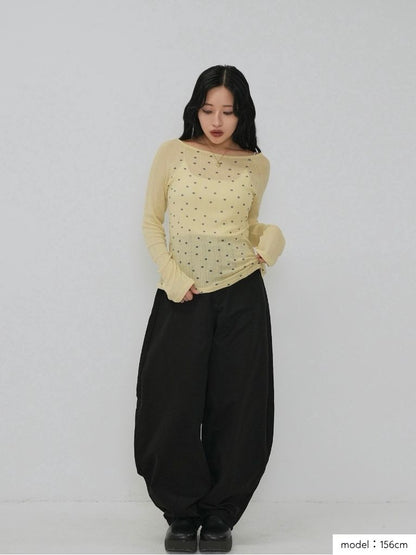 light dot raglan tops