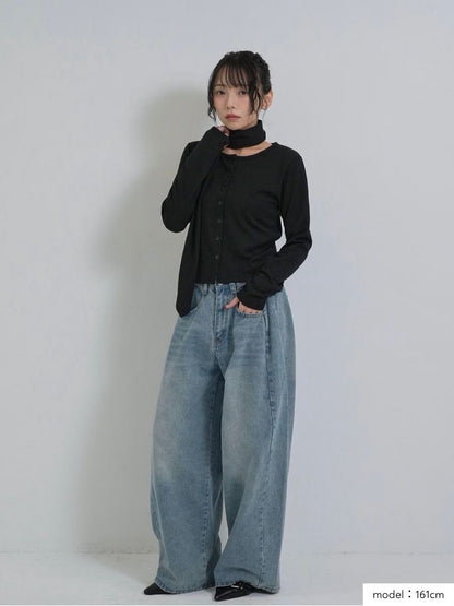 tie bustier cardigan