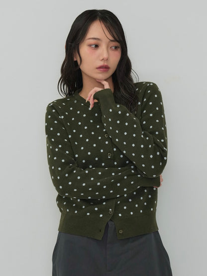 soft dot knit cardigan