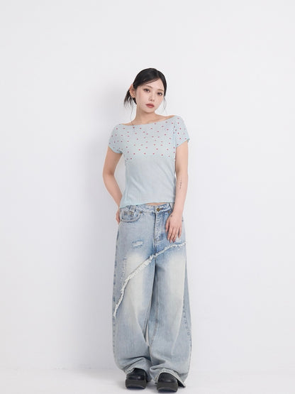 yoke dot rib tops