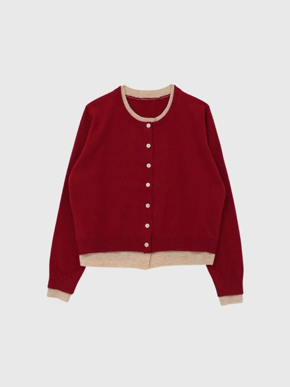 layered panel cardigan