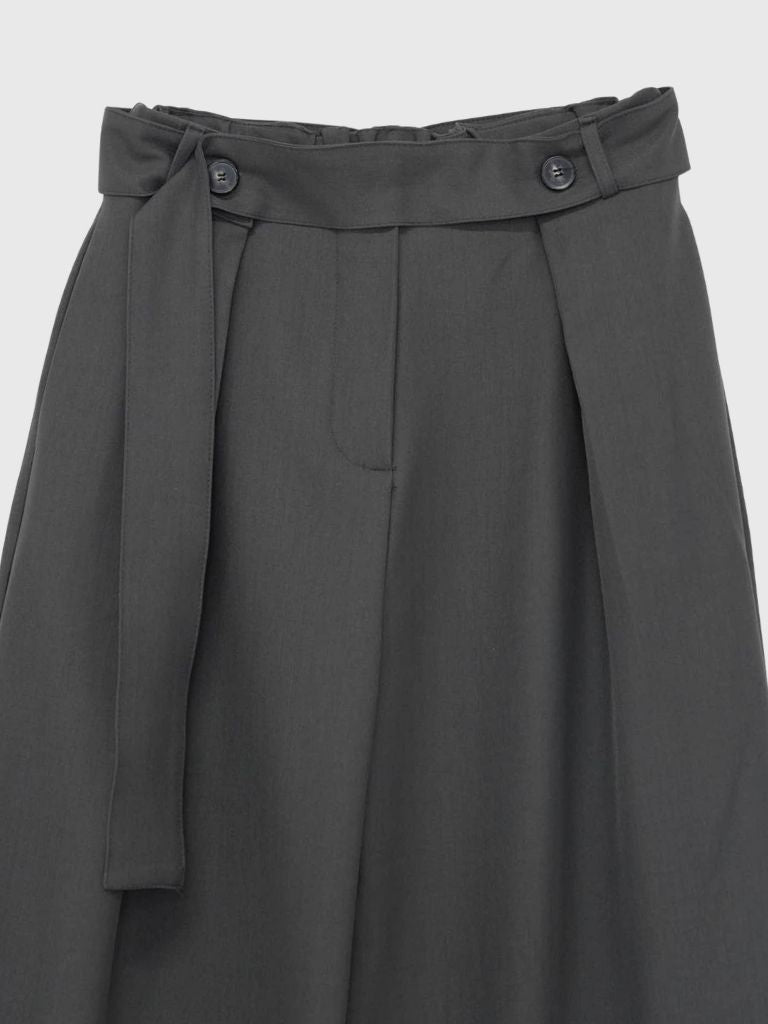 waist cord wide pants