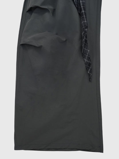 check loop wide pants