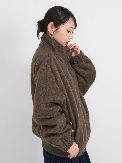 mohair snap blouson
