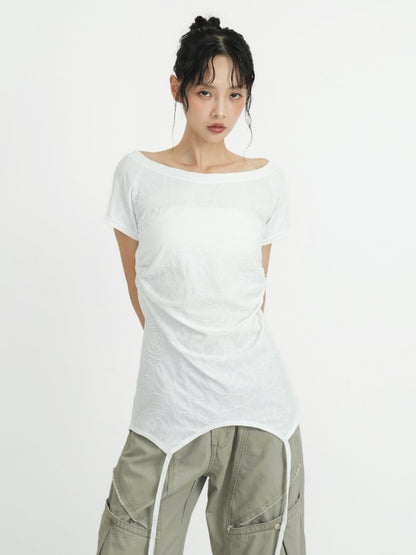 jacquard off shoulder tops