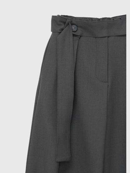 waist cord wide pants