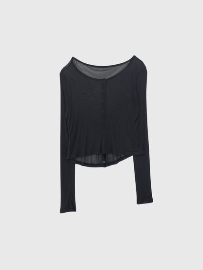 sheer button cardigan