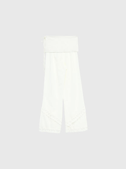 hem ruffle wrap pants