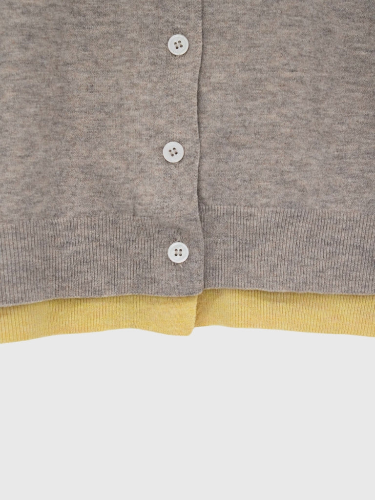 layered panel cardigan