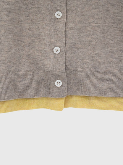 layered panel cardigan