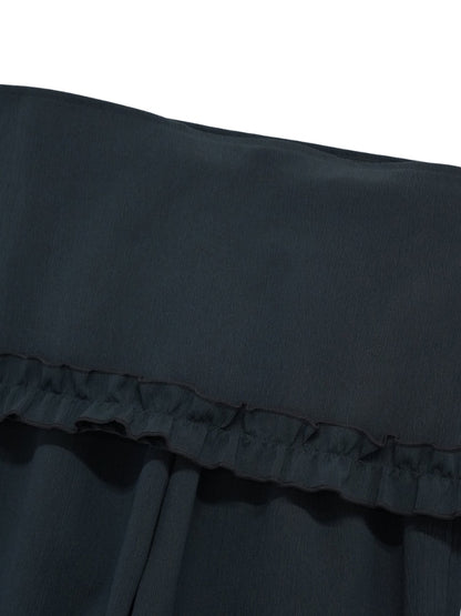 hem ruffle wrap pants
