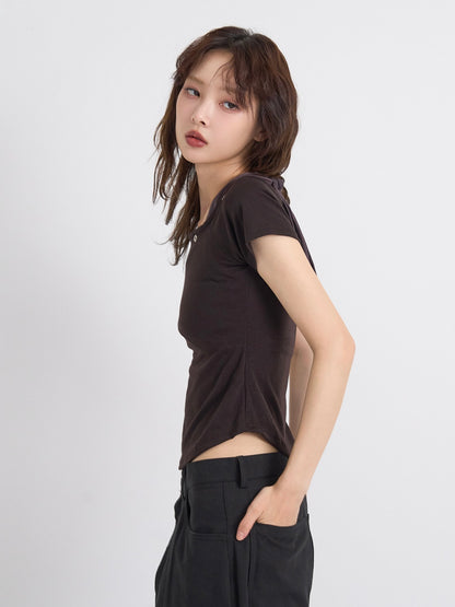 eyelet halter layered tops