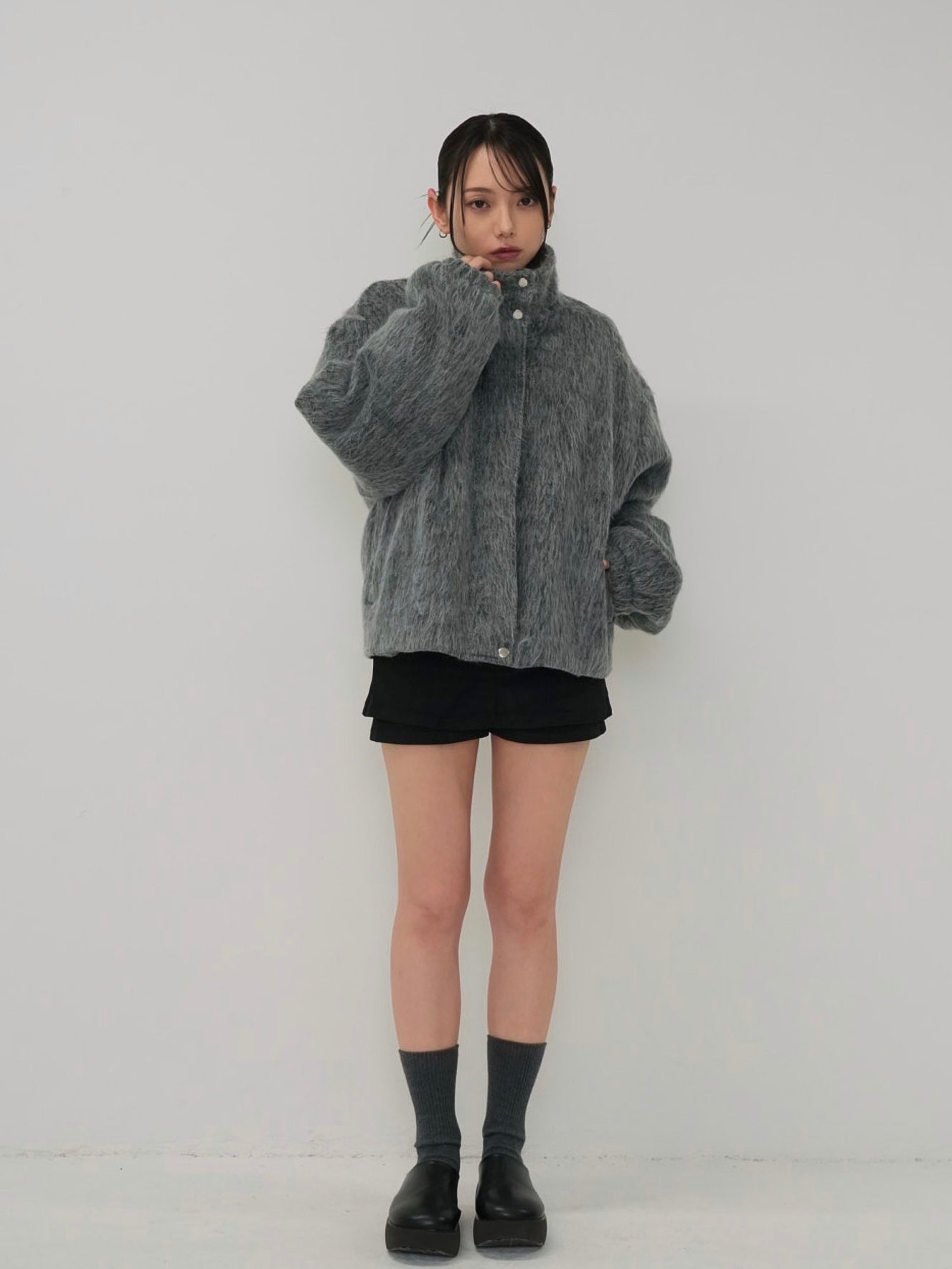 mohair tuck blouson – enewdnina