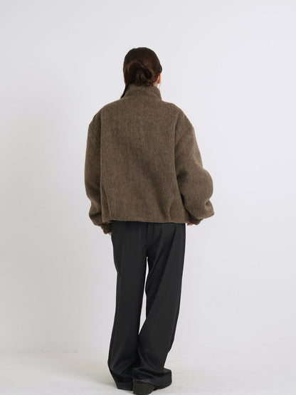 mohair snap blouson