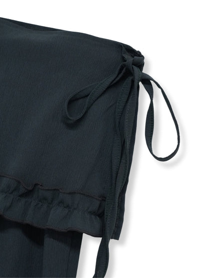 hem ruffle wrap pants