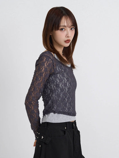 layered lace halter tops