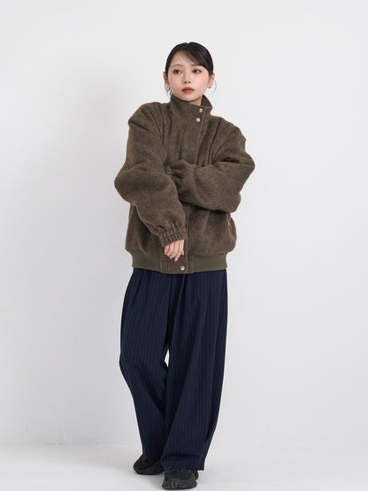 mohair snap blouson