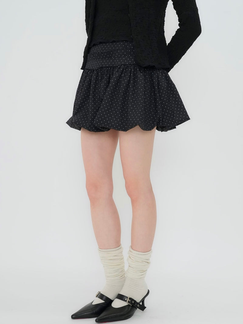 dot balloon skirt
