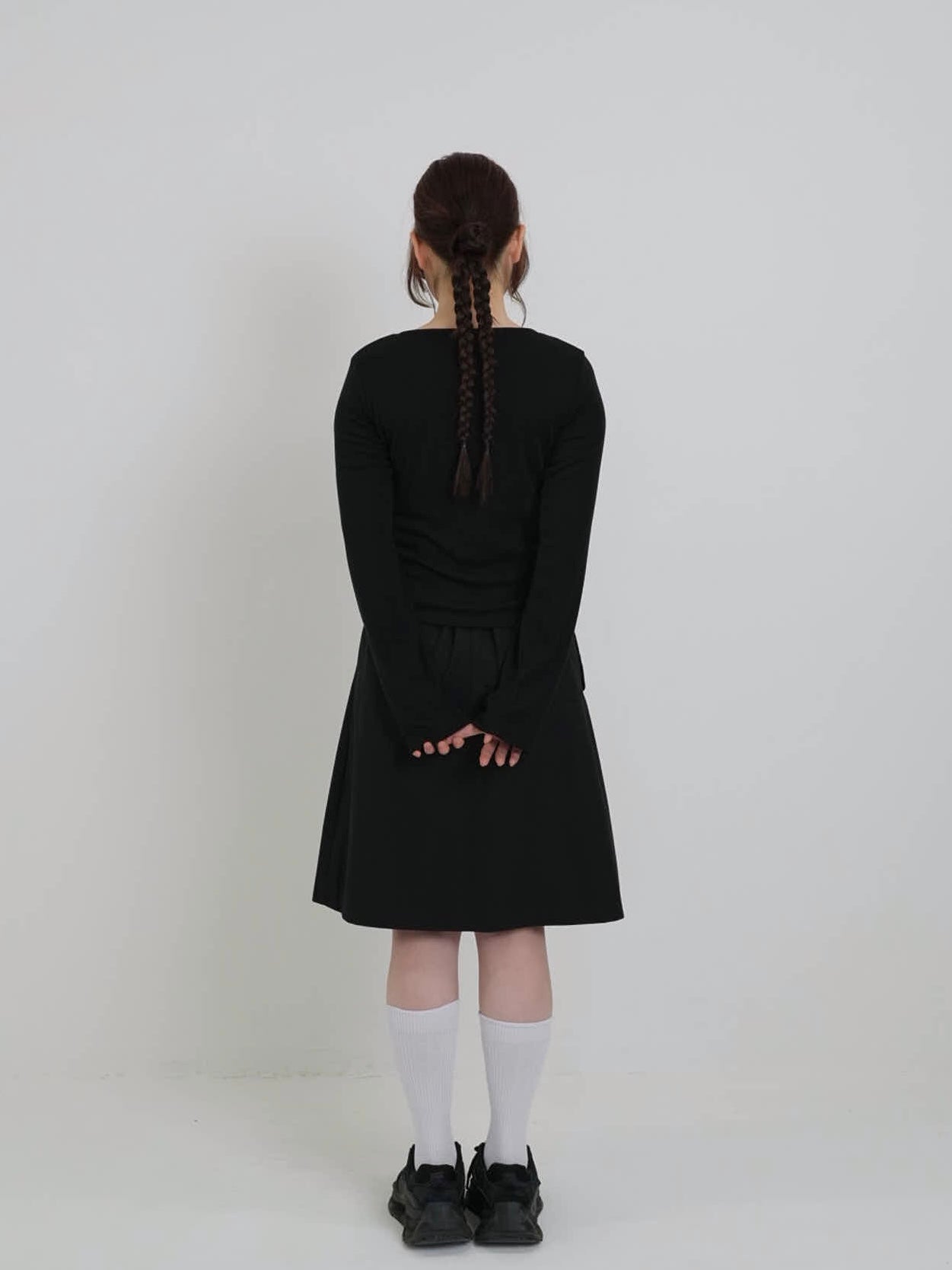 dot inner layered cardigan