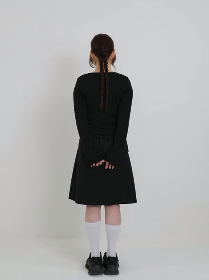 dot inner layered cardigan