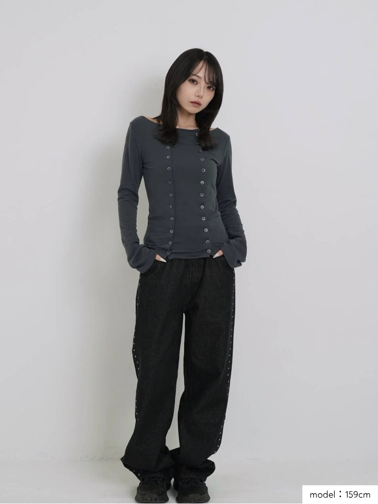 double row button tops