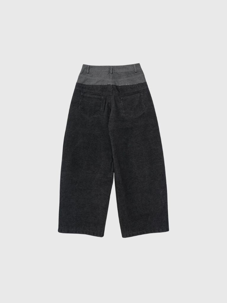 waist block corduroy pants