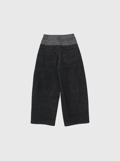 waist block corduroy pants