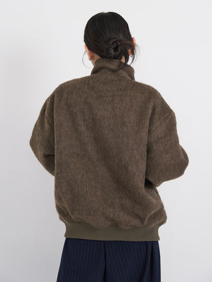 mohair snap blouson
