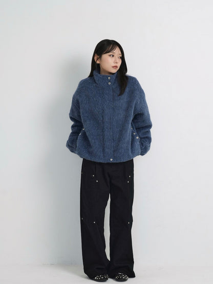 mohair snap blouson