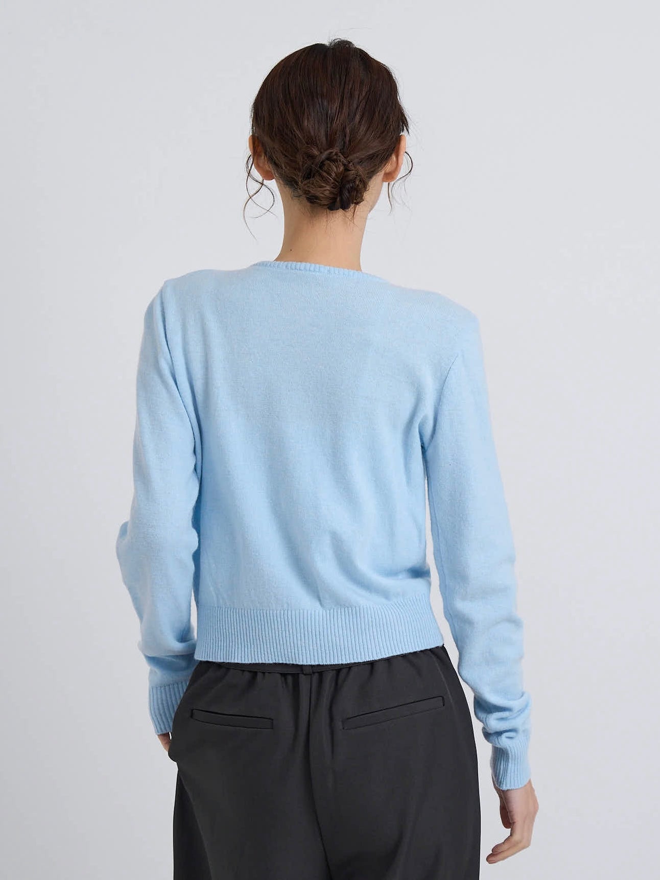 contrast line cardigan